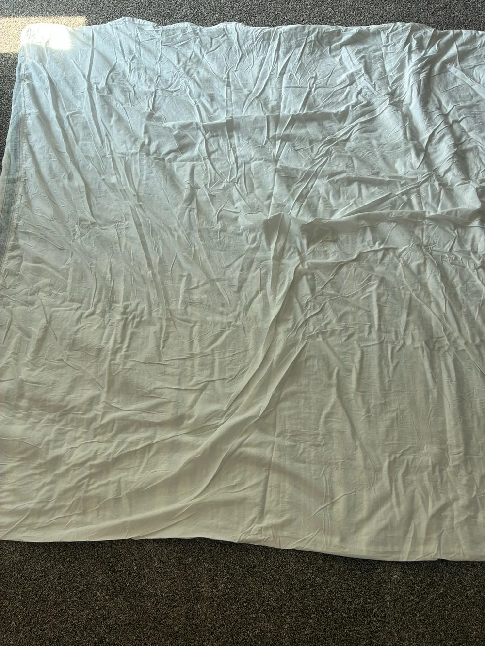 Pottery Barn Hawthorne Light Blue and White Striped Queen Duvet Cover Coastal